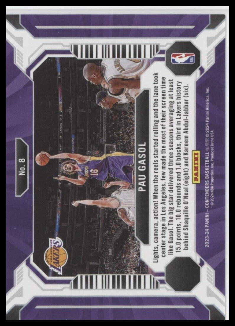 2023-24 Panini Contenders #8 Pau Gasol Suite Shots