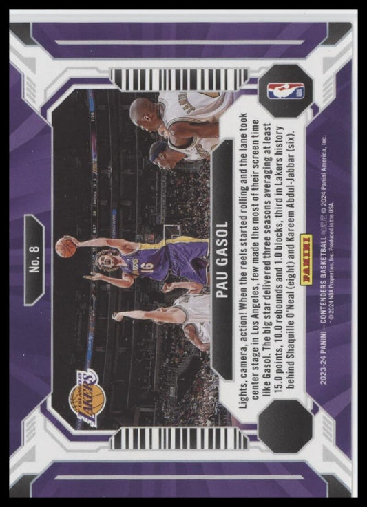 2023-24 Panini Contenders #8 Pau Gasol Suite Shots