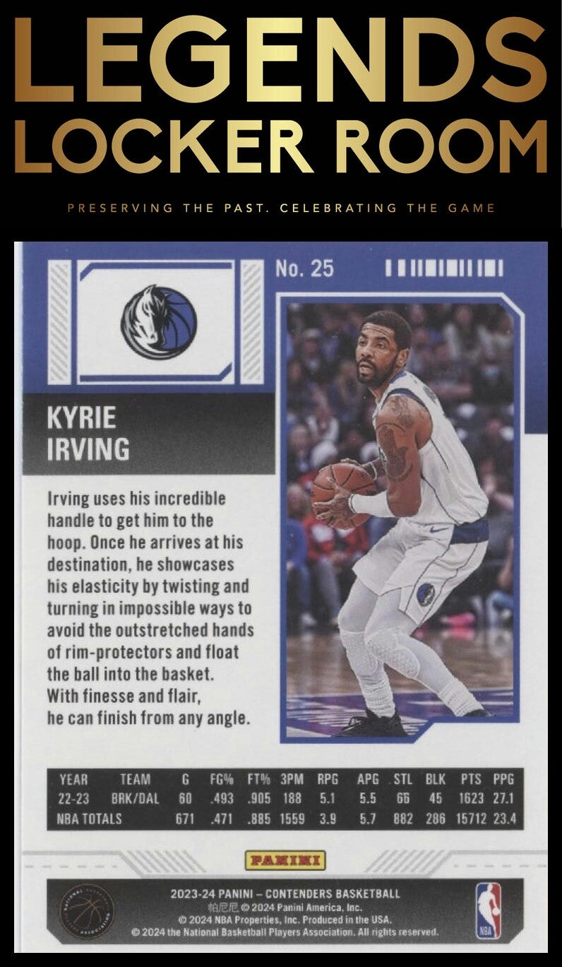 2023-24 Panini Contenders #25 Kyrie Irving Season Ticket Retail