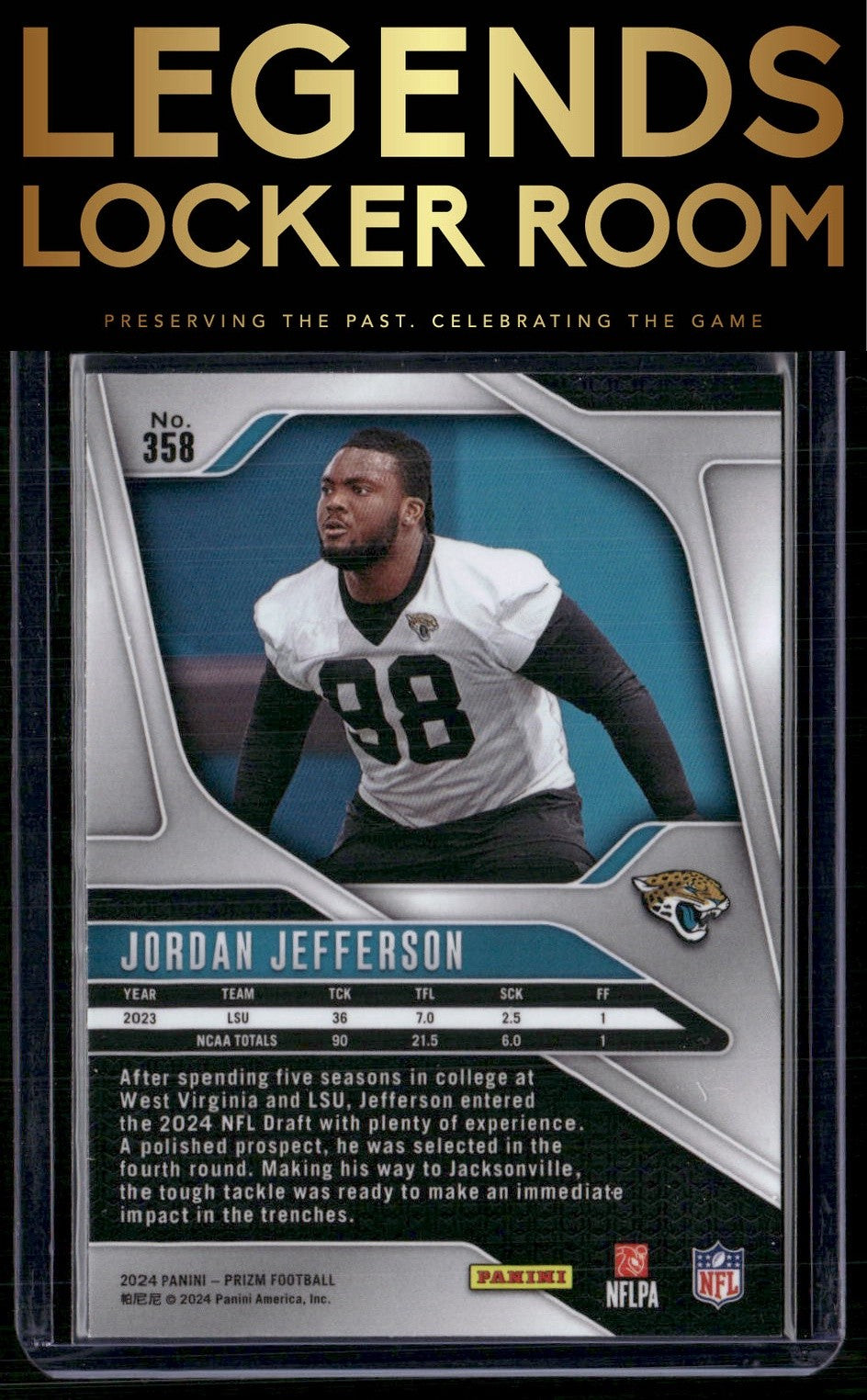 2024 Panini Prizm #358 Jordan Jefferson