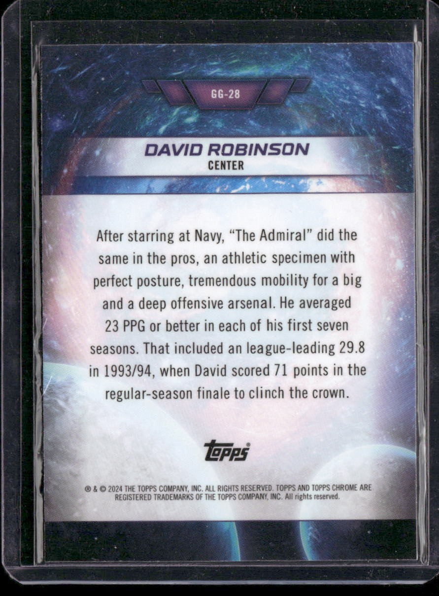 2023-24 Topps Chrome Cosmic #GG-28 David Robinson Galaxy Greats