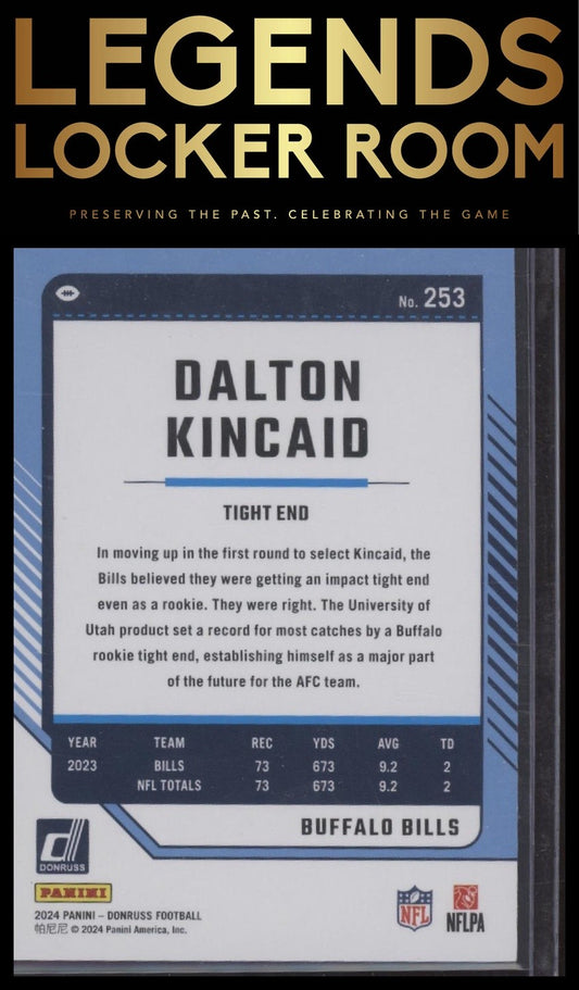 2024 Donruss #253 Dalton Kincaid Press Proof Silver #/100