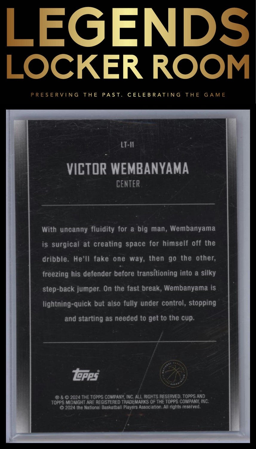2023-24 Topps Midnight #LT-11 Victor Wembanyama Lunar Tide Twilight #/99
