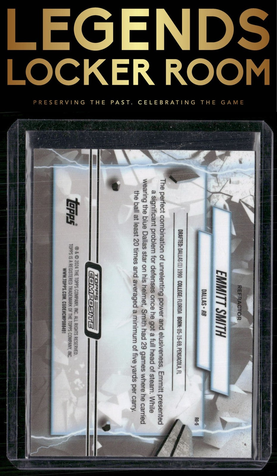 2023 Topps Composite #RG-5 Emmitt Smith Resurgence Grounded Refractor