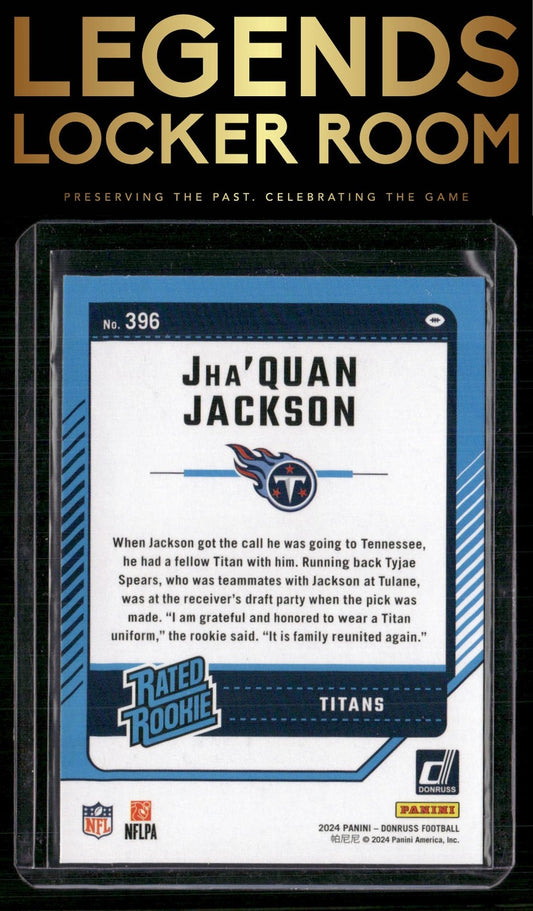 2024 Donruss #396 Jha'Quan Jackson