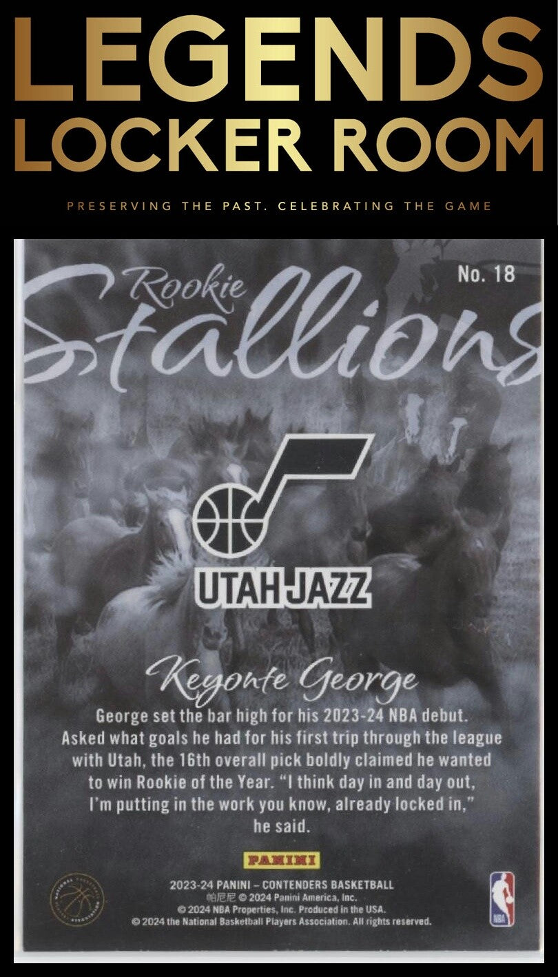 2023-24 Panini Contenders #18 Keyonte George Rookie Stallions
