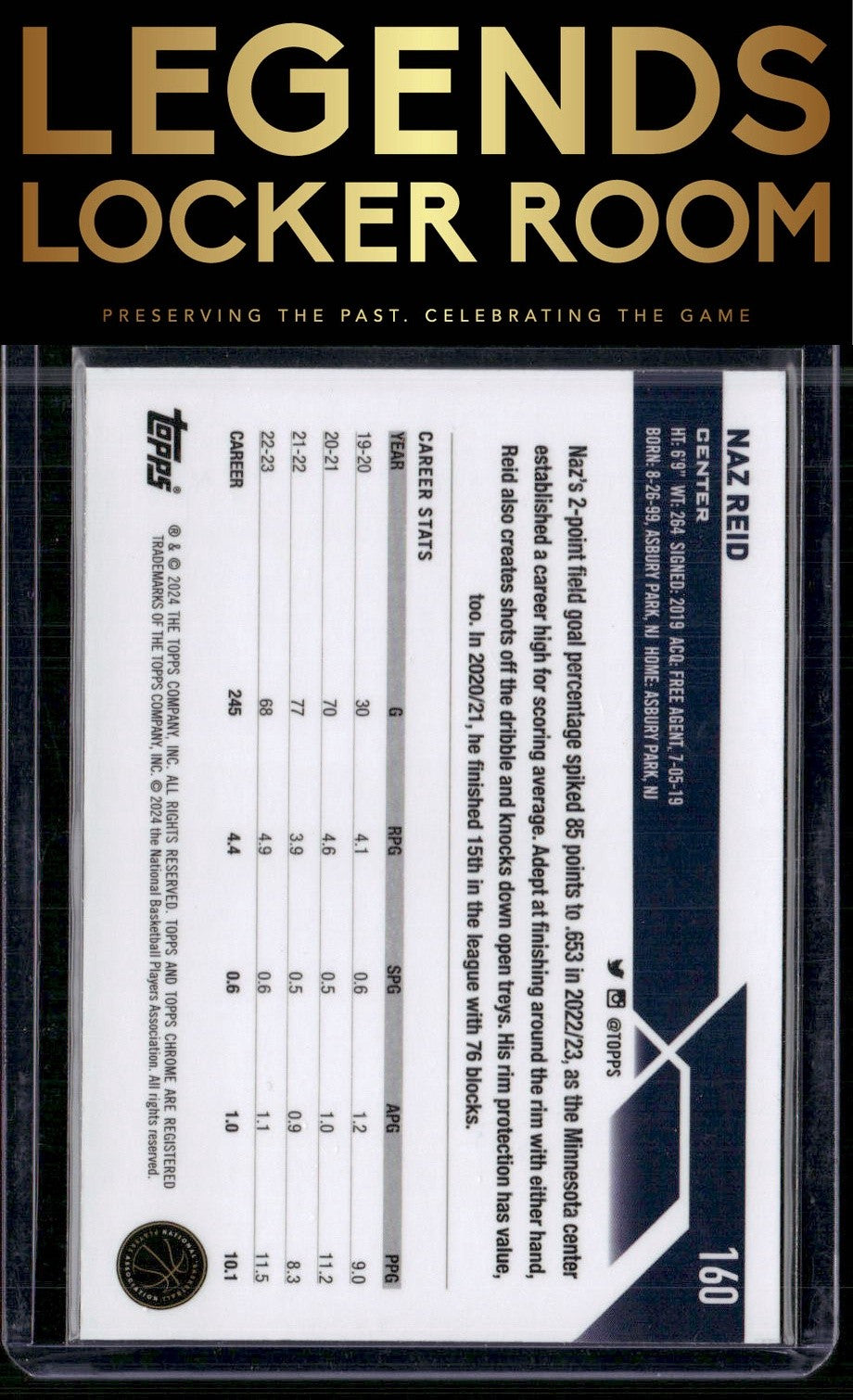 2023-24 Topps Chrome Sapphire #160 Naz Reid