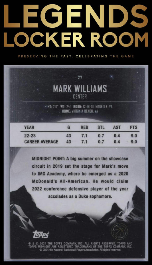 2023-24 Topps Midnight #27 Mark Williams Twilight #/99
