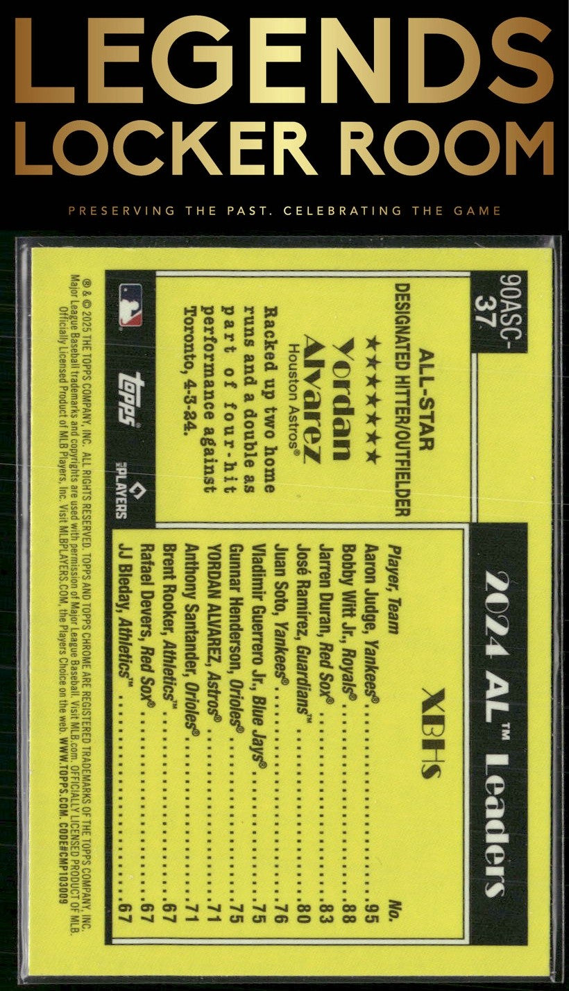 2025 Topps #90ASC-37 Yordan Alvarez