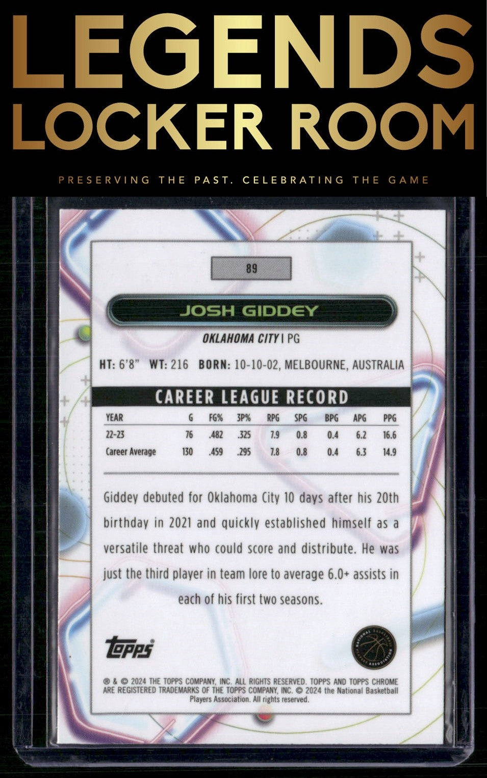 2023-24 Topps Chrome Cosmic #89 Josh Giddey