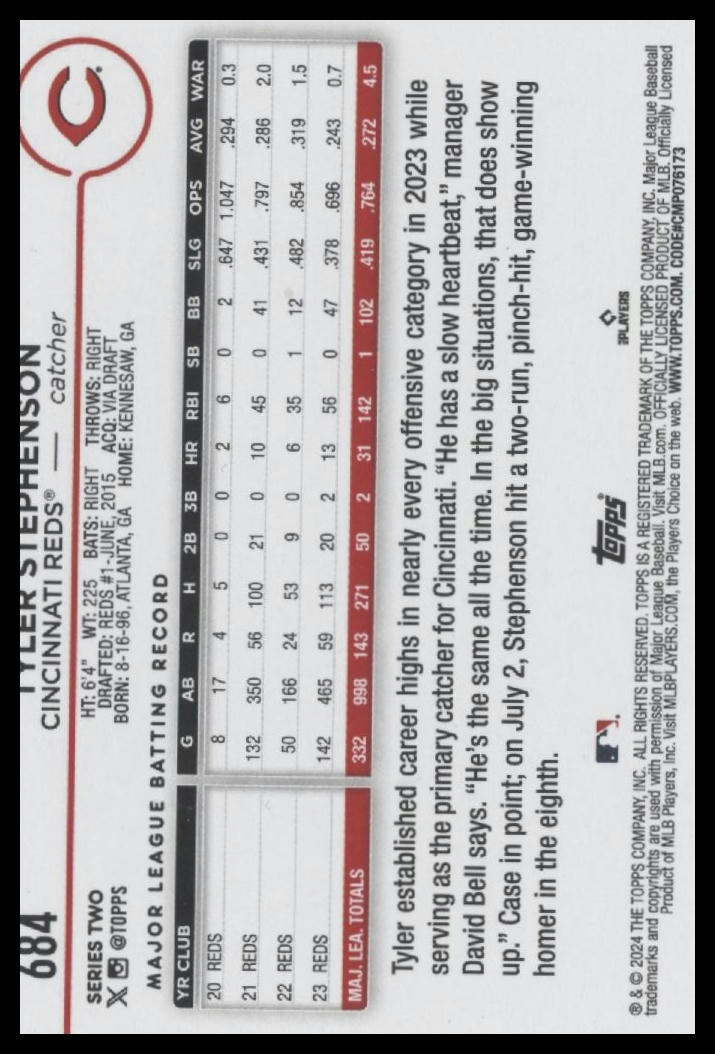 2024 Topps #684 Tyler Stephenson