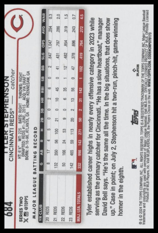 2024 Topps #684 Tyler Stephenson