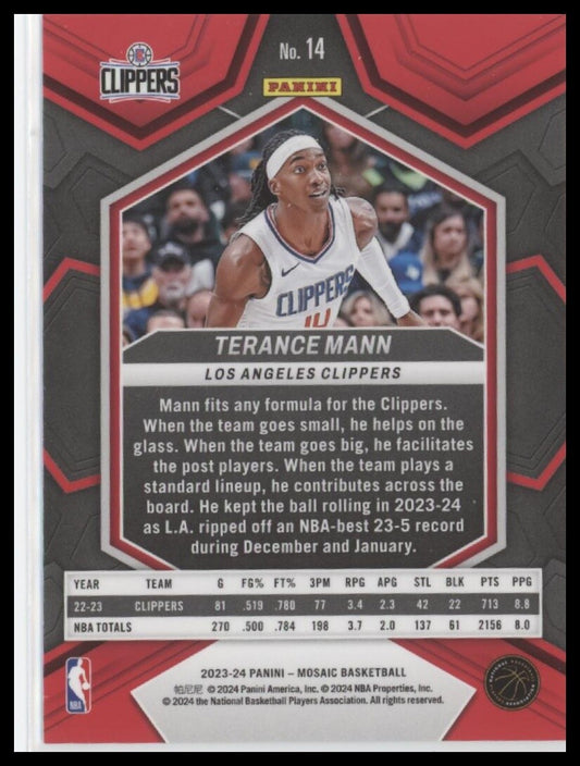 2023-24 Panini Mosaic #14 Terance Mann