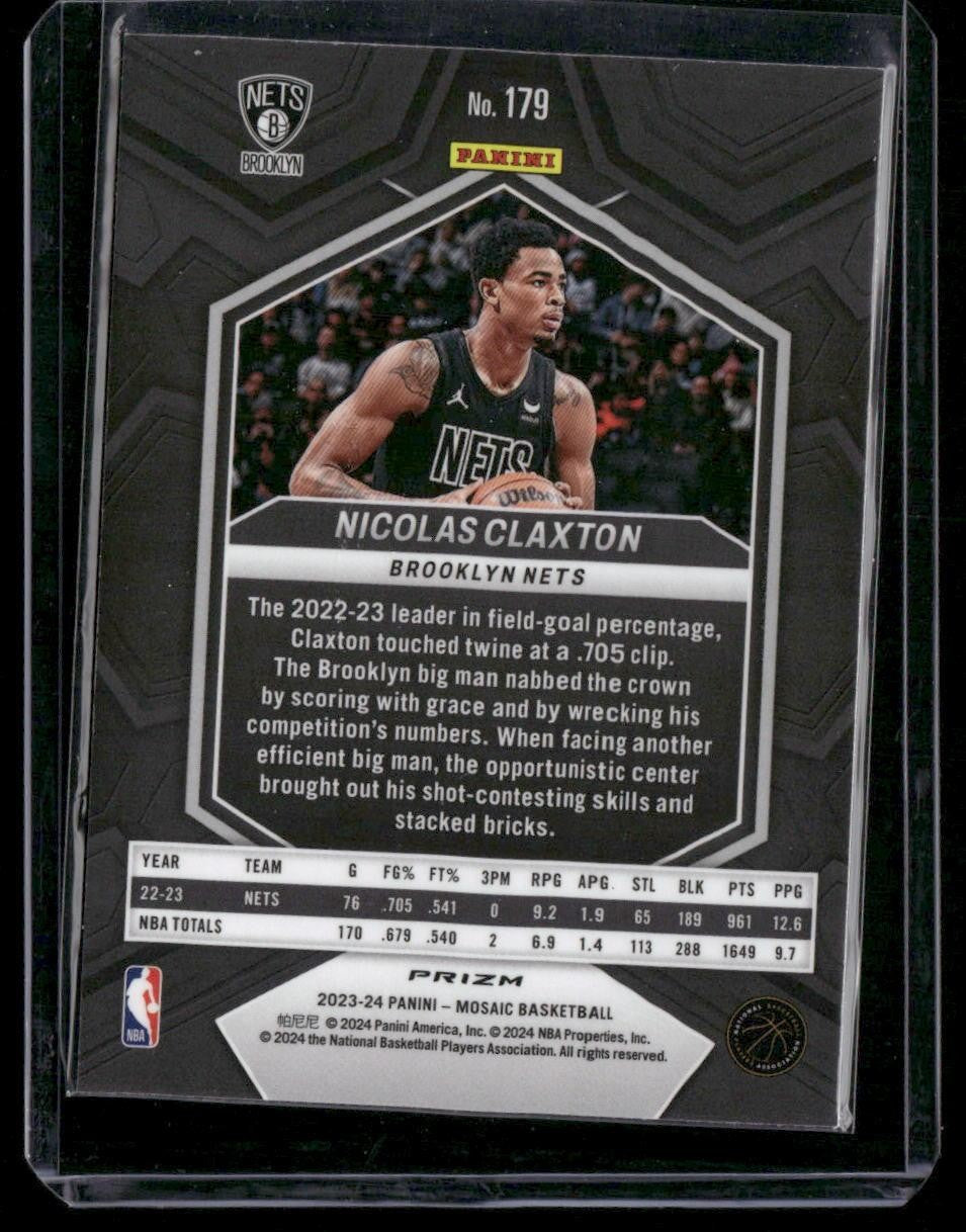 2023-24 Panini Mosaic #179 Nicolas Claxton Green