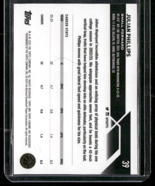 2023-24 Topps Chrome #39 Julian Phillips