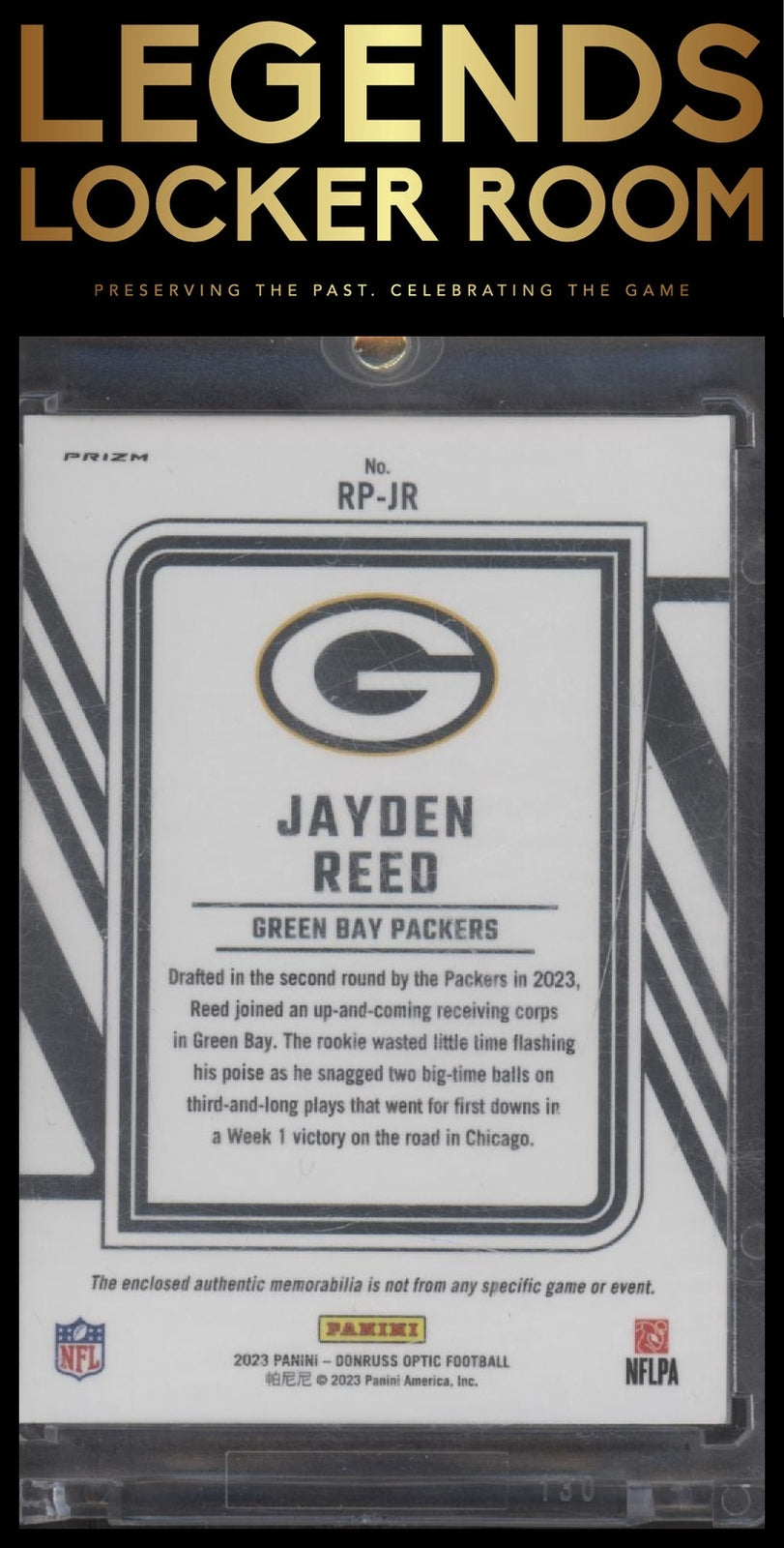 2023 Donruss Optic #RP-JR Jayden Reed Rookie Phenom Blue Hyper