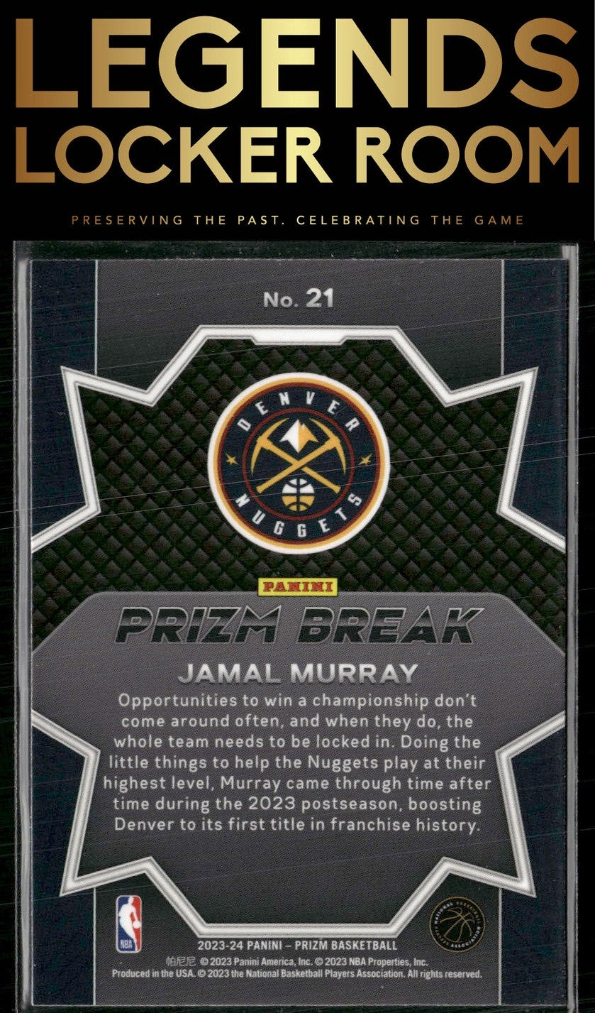 2023-24 Panini Prizm #21 Jamal Murray Prizm Break