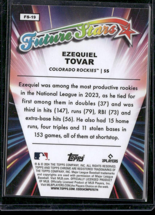 2024 Topps Chrome #FS-19 Ezequiel Tovar Future Stars