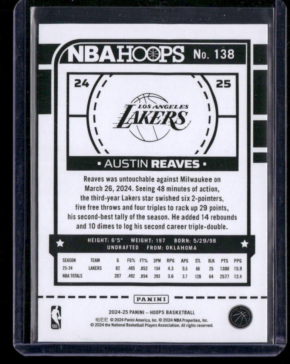 2024-25 Hoops #138 Austin Reaves