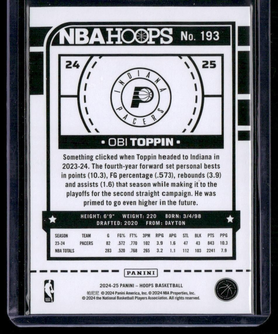 2024-25 Hoops #193 Obi Toppin