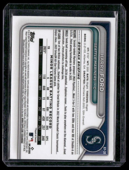 2024 Bowman Chrome #BCP-230 Harry Ford Prospects