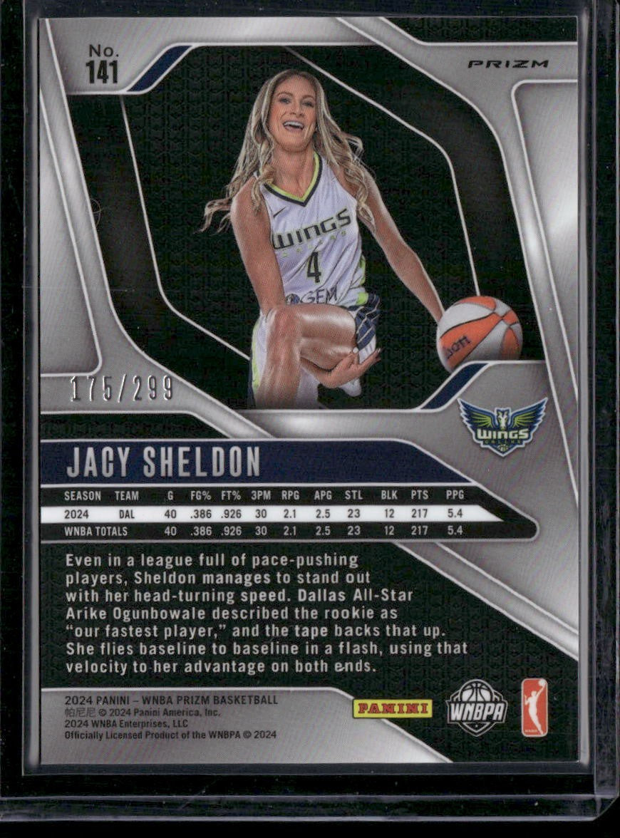 2024 Panini Prizm WNBA #141 Jacy Sheldon Red Prizms #/299