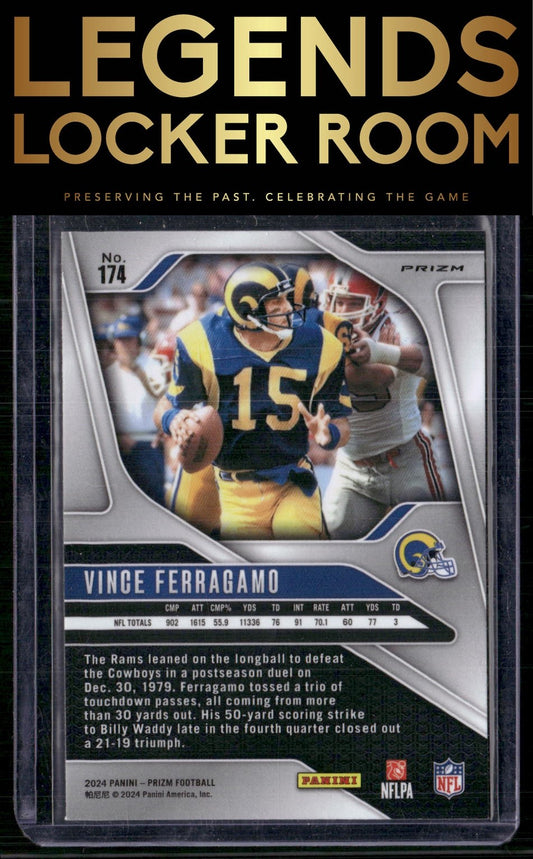 2024 Panini Prizm #174 Vince Ferragamo Silver