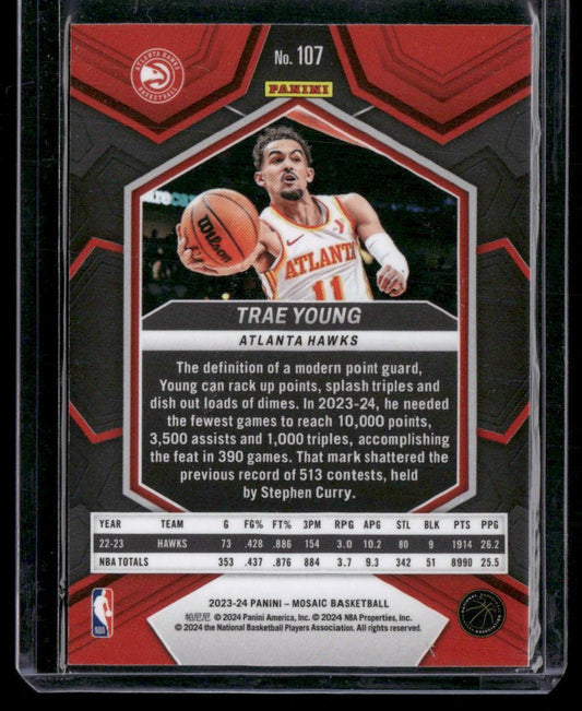 2023-24 Panini Mosaic #107 Trae Young