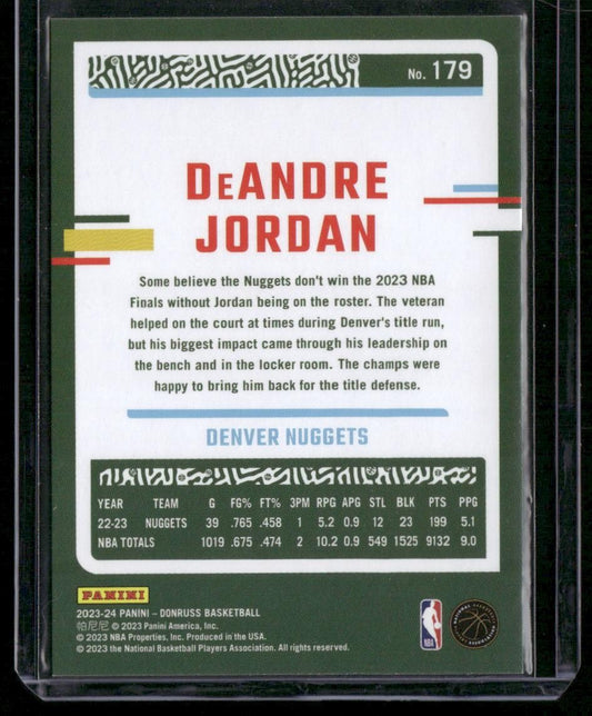 2023-24 Donruss #179 DeAndre Jordan Yellow Flood