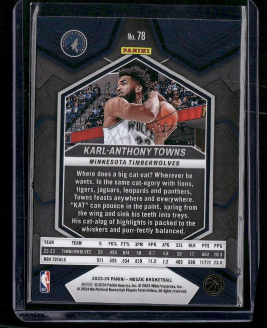 2023-24 Panini Mosaic #78 Karl-Anthony Towns