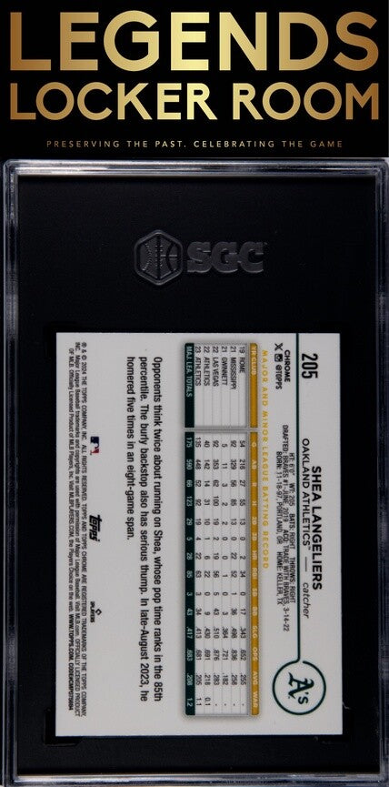 2024 Topps Chrome #205 Shea Langeliers Prism Ref. SGC 8.5