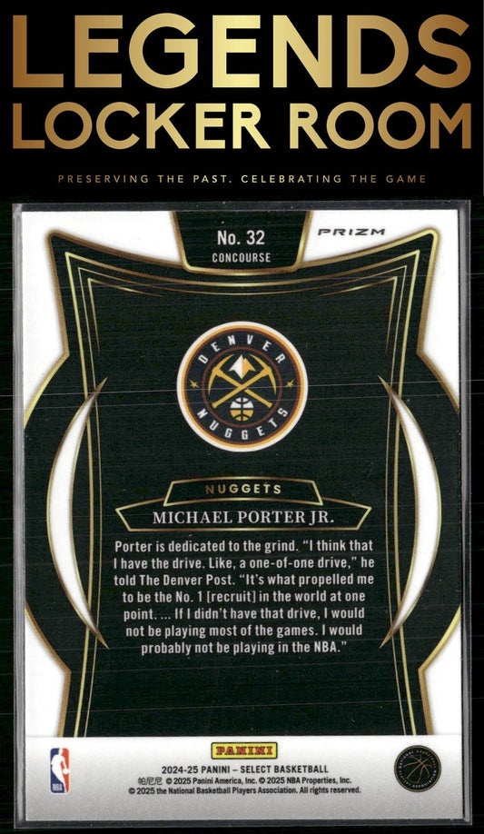 2024-25 Panini Select #32 Michael Porter Jr. Silver Prizm