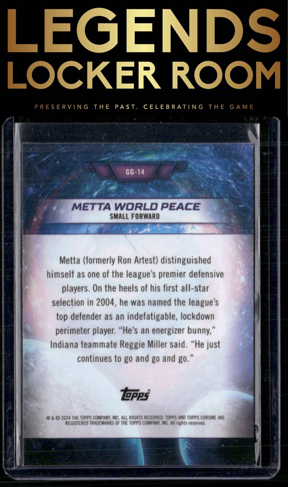 2023-24 Topps Chrome Cosmic #GG-14 Metta World Peace Galaxy Greats