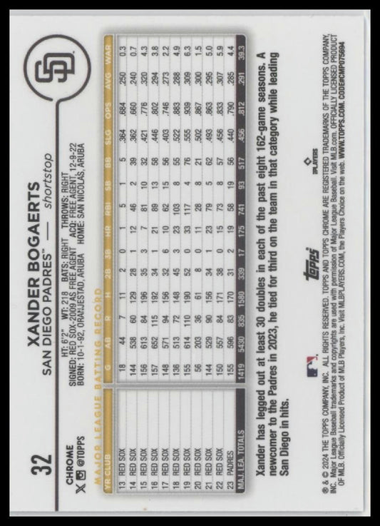 2024 Topps Chrome #32 Xander Bogaerts