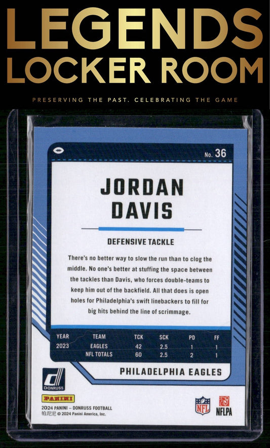 2024 Donruss #36 Jordan Davis Press Proof Red