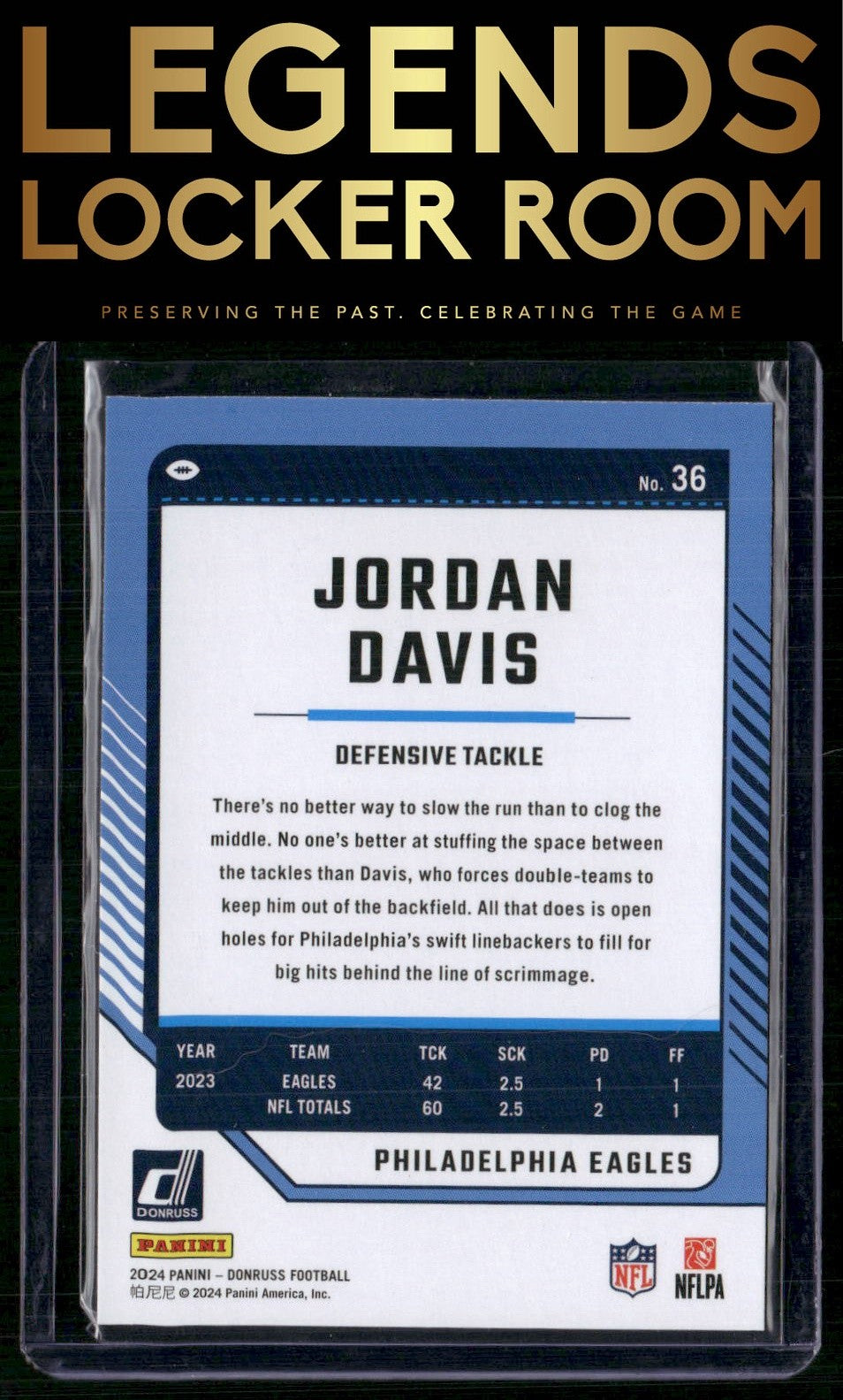 2024 Donruss #36 Jordan Davis Press Proof Red