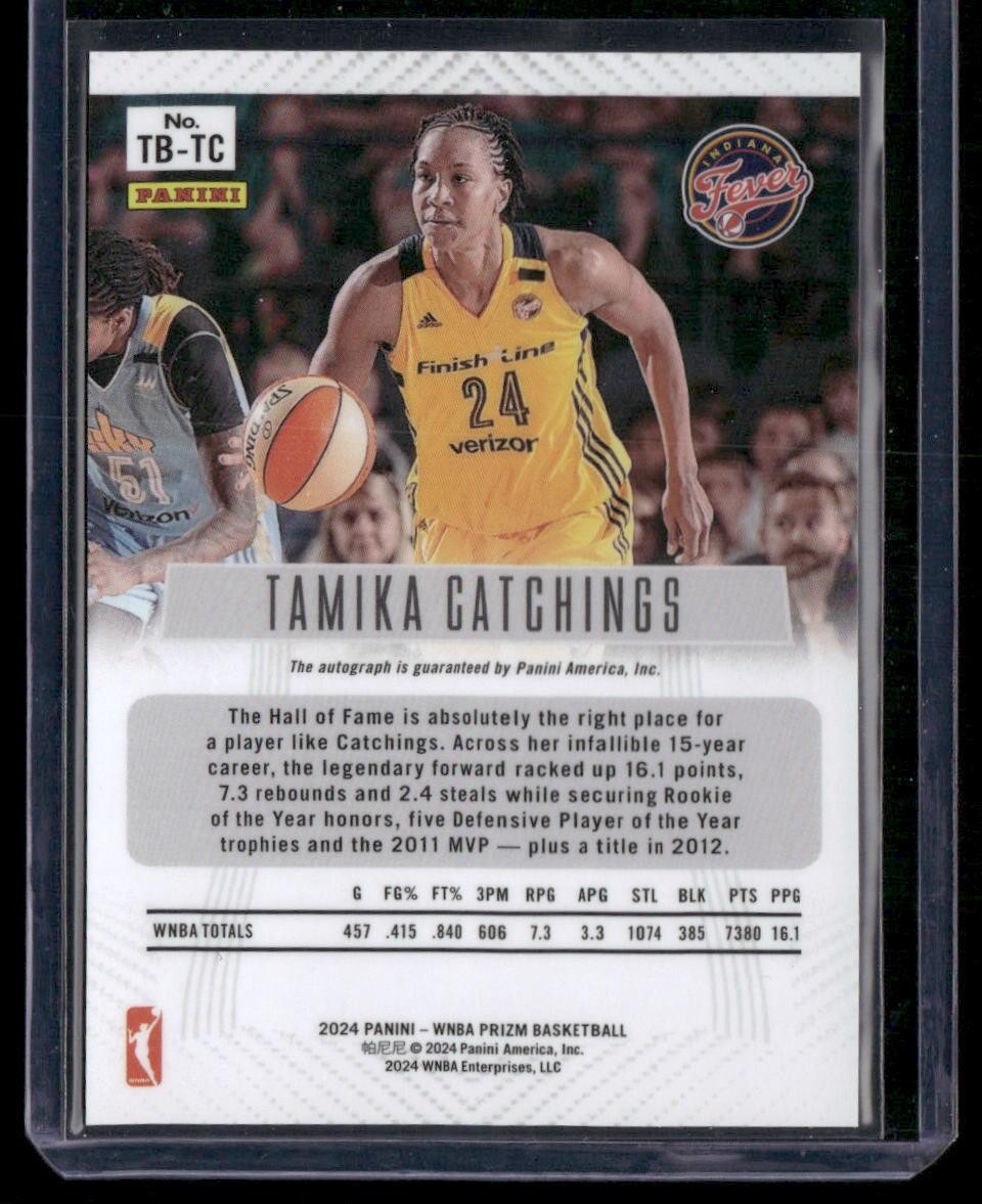 2024 Panini Prizm WNBA #TB-TC Tamika Catchings Throwback Signatures