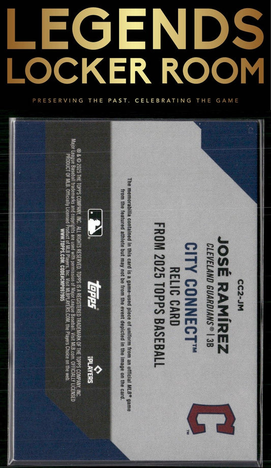 2025 Topps #CC2-JM José RamÃrez City Connect Swatch Relics (Series Two)