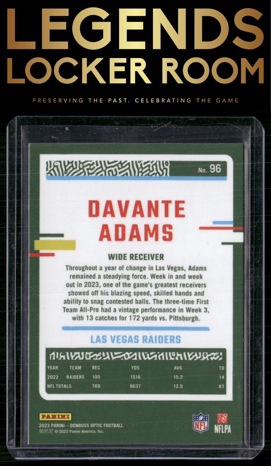 2023 Donruss Optic #96 Davante Adams