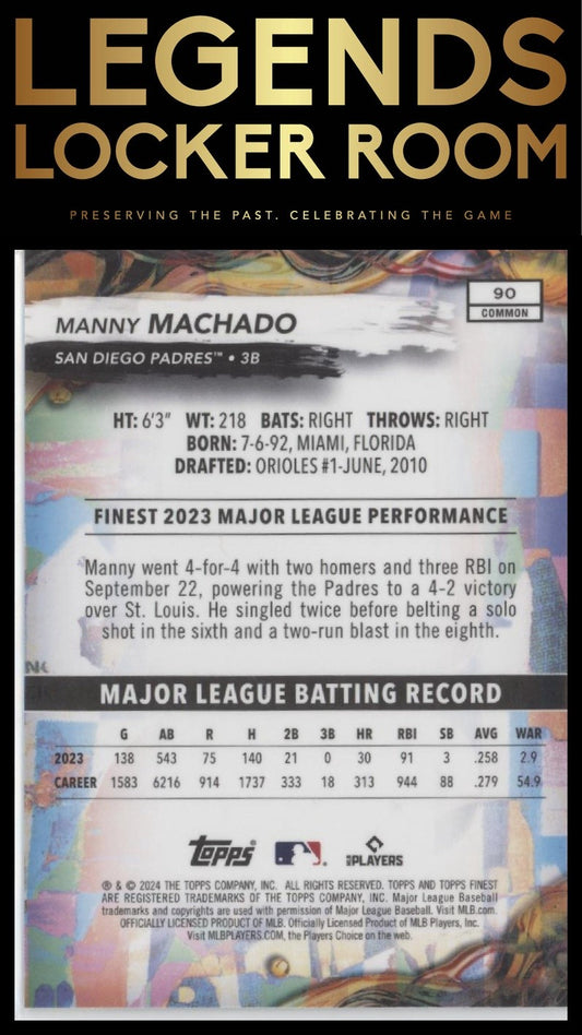 2024 Finest #90 Manny Machado