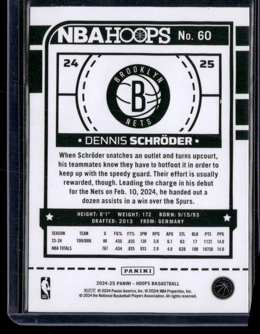 2024-25 Hoops #60 Dennis Schroder