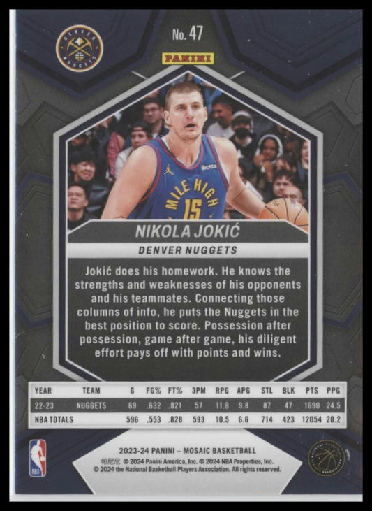 2023-24 Panini Mosaic #47 Nikola Jokic
