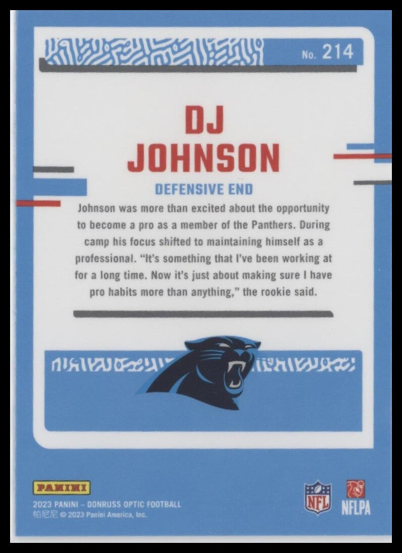 2023 Donruss Optic #214 DJ Johnson