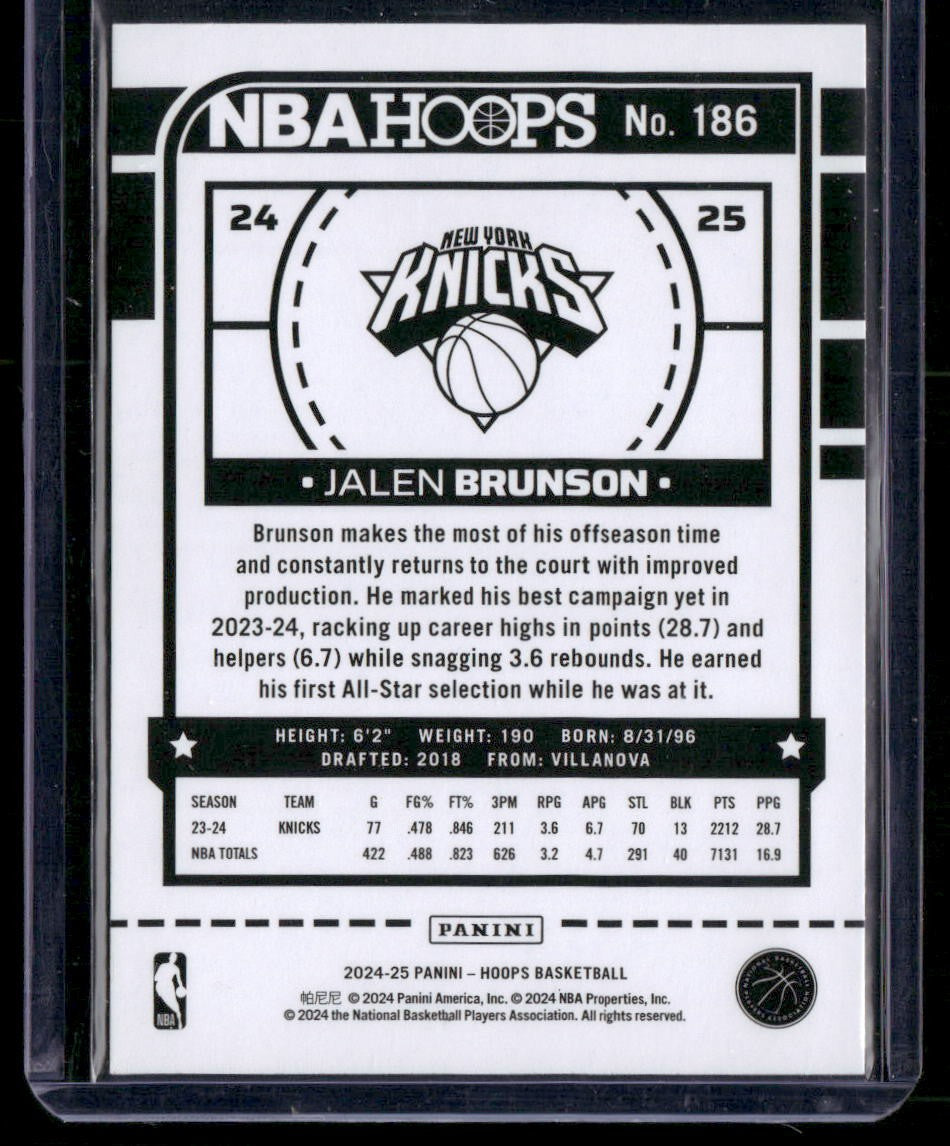 2024-25 Hoops #186 Jalen Brunson