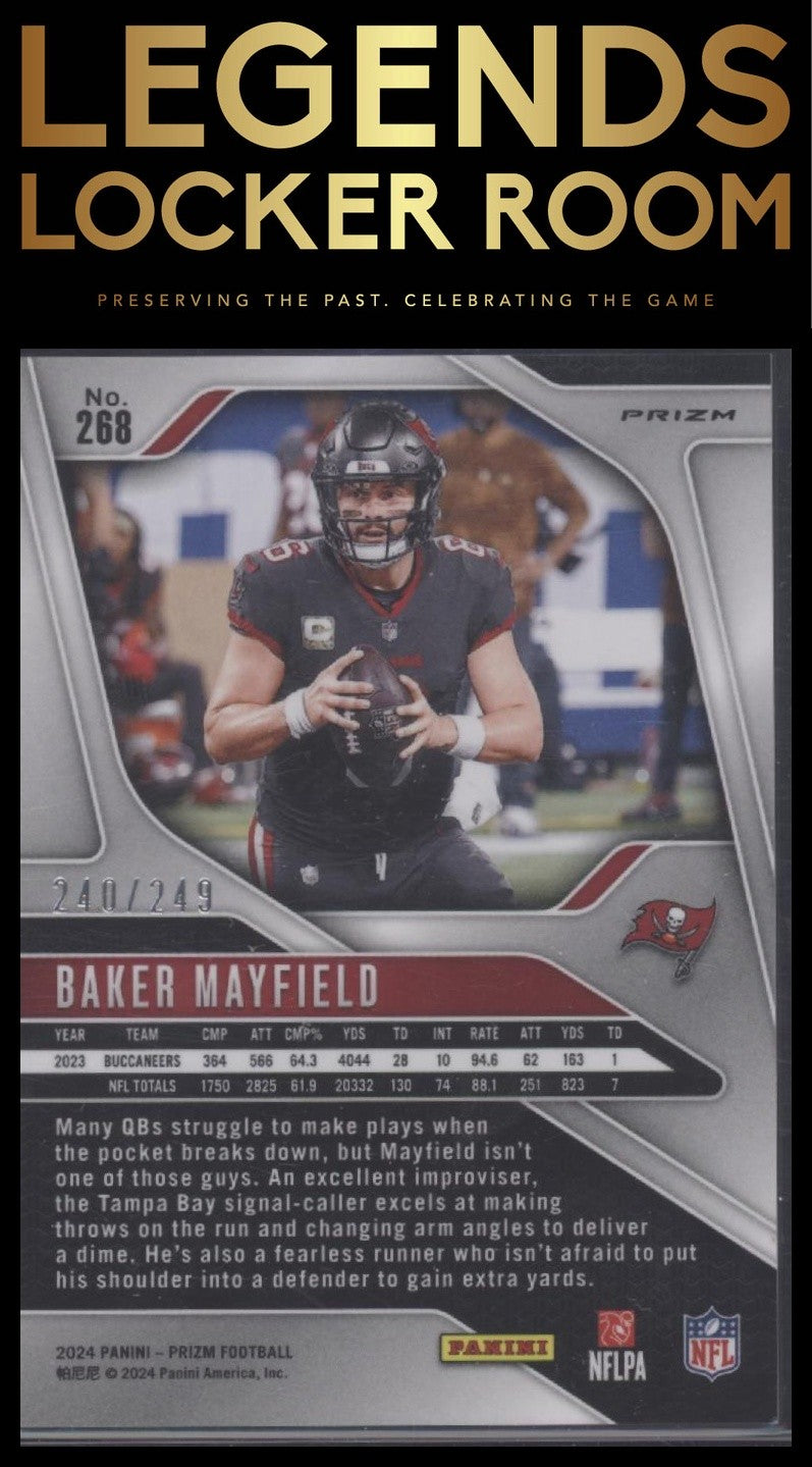 2024 Panini Prizm #268 Baker Mayfield Orange #/249