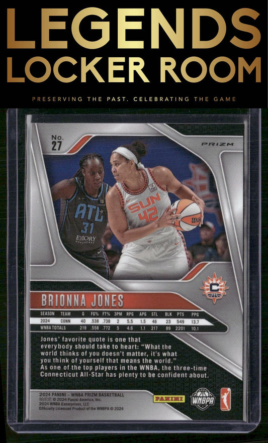 2024 Panini Prizm WNBA #27 Brionna Jones Silver Prizms