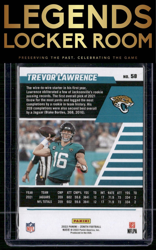 2022 Zenith #58 Trevor Lawrence Retail