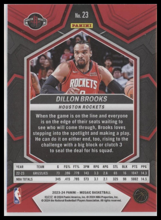 2023-24 Panini Mosaic #23 Dillon Brooks