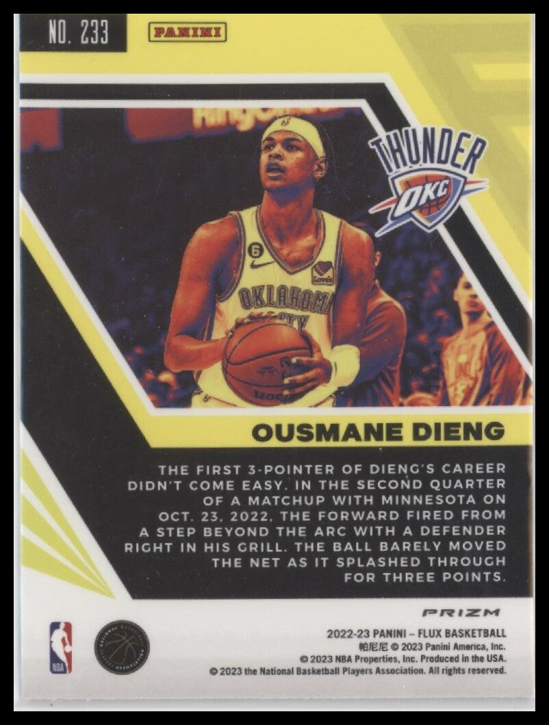 2022-23 Panini Flux #233 Ousmane Dieng Red Cracked Ice