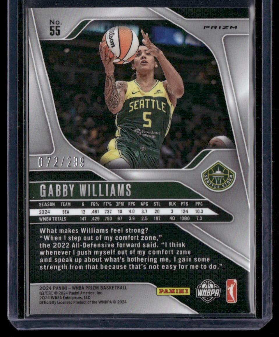 2024 Panini Prizm WNBA #55 Gabby Williams Red Prizms #/299